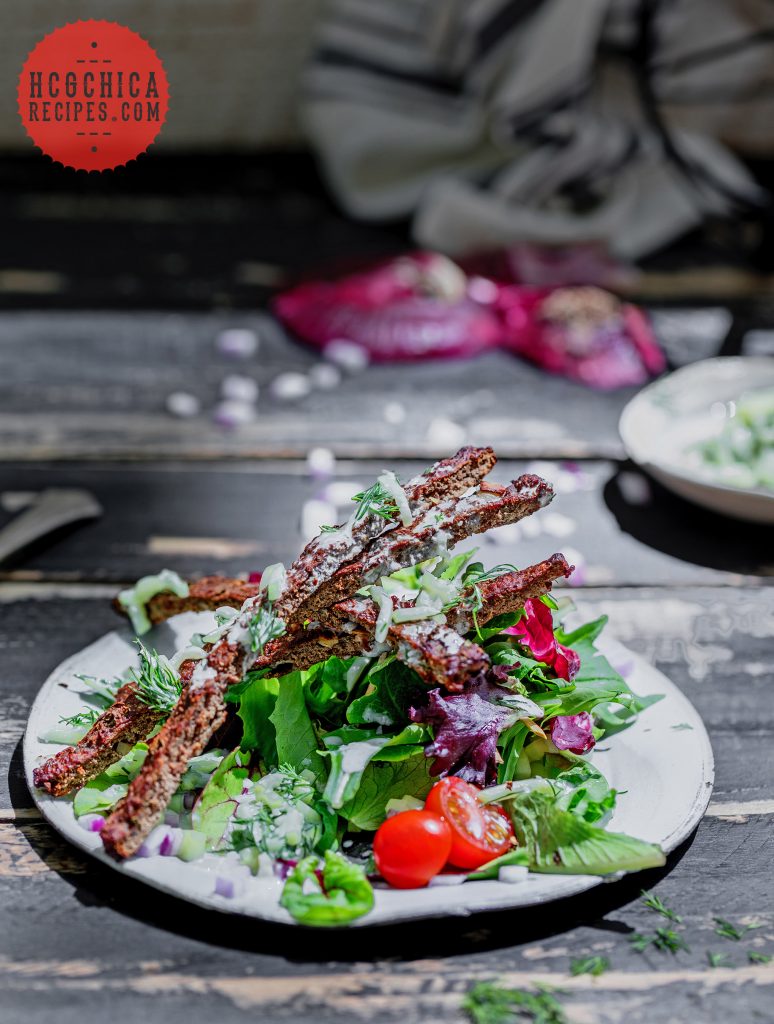 Phase 2 hCG Diet Beef Recipe - 190 calories: Gyro Bowls with Tzatziki - hcgchicarecipes.com - protein + veggie meal