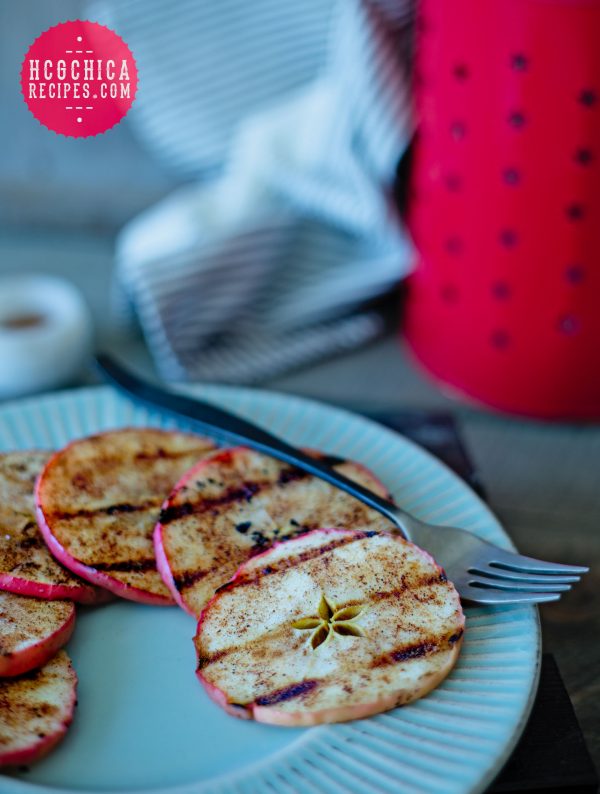 98 calories - Phase 2 hCG Diet Dessert Recipe: Grilled Cinnamon Apple with Stevia - hcgchicarecipes.com - Fruit Dish