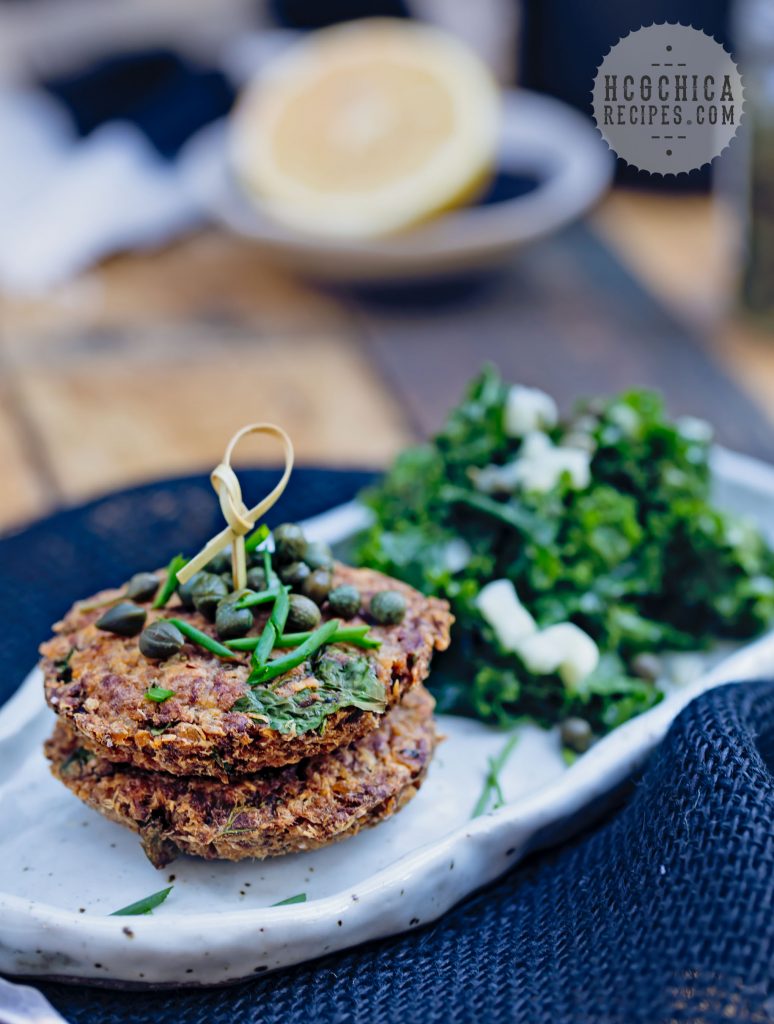 P2 hCG Diet Recipe - 185 calories: Lemon Dill Salmon Cakes - hcgchicarecipes.com - Protein + Veggie dish