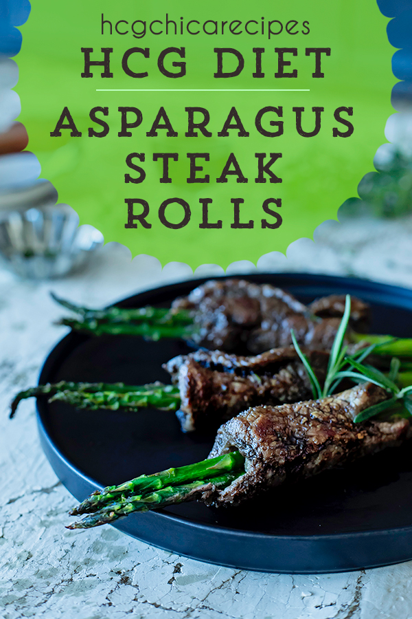 P2 hCG Diet Beef Dinner Recipe - 168 calories: Grilled Steak Asparagus Rolls - hcgchicarecipes.com - Protein + Veggie Meal