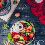 P2 hCG Diet Recipe - 212 calories: Bare Foods Italian Strawberry Steak Salad - hcgchicarecipes.com - protein + veggie + fruit meal