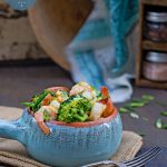 P2 hCG Diet Seafood Recipe: Sweet Mustard Garlic Shrimp w/ Broccoli or Asparagus - 179 calories - hcgchicarecipes.com - protein + veggie meal