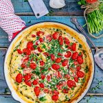 P2 hCG Diet Egg Recipe: Spanish Tortilla with Cherry Tomatoes - 185 calories - hcgchicarecipes.com - protein + veggie meal