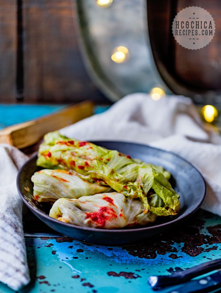 P2 hCG Diet Beef Recipe - 186 calories: Thai Stuffed Baked Cabbage Rolls - hcgchicarecipes.com - protein + veggie meal