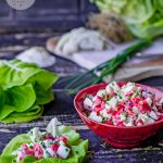 Phase 2 hCG Diet Recipe - 172 calories: Chopped Egg & Bell Pepper Salad with lettuce & yogurt - hcgchicarecipes.com - alternative protein + veggie dish