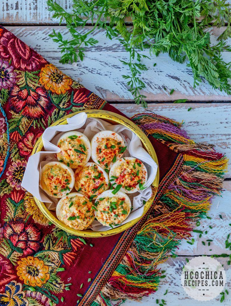 Phase 2 hCG Diet Lunch Recipe - 131 calories: Deviled Veggie Eggs - hcgchicarecipes.com - alternative protein + 1/4 veggie