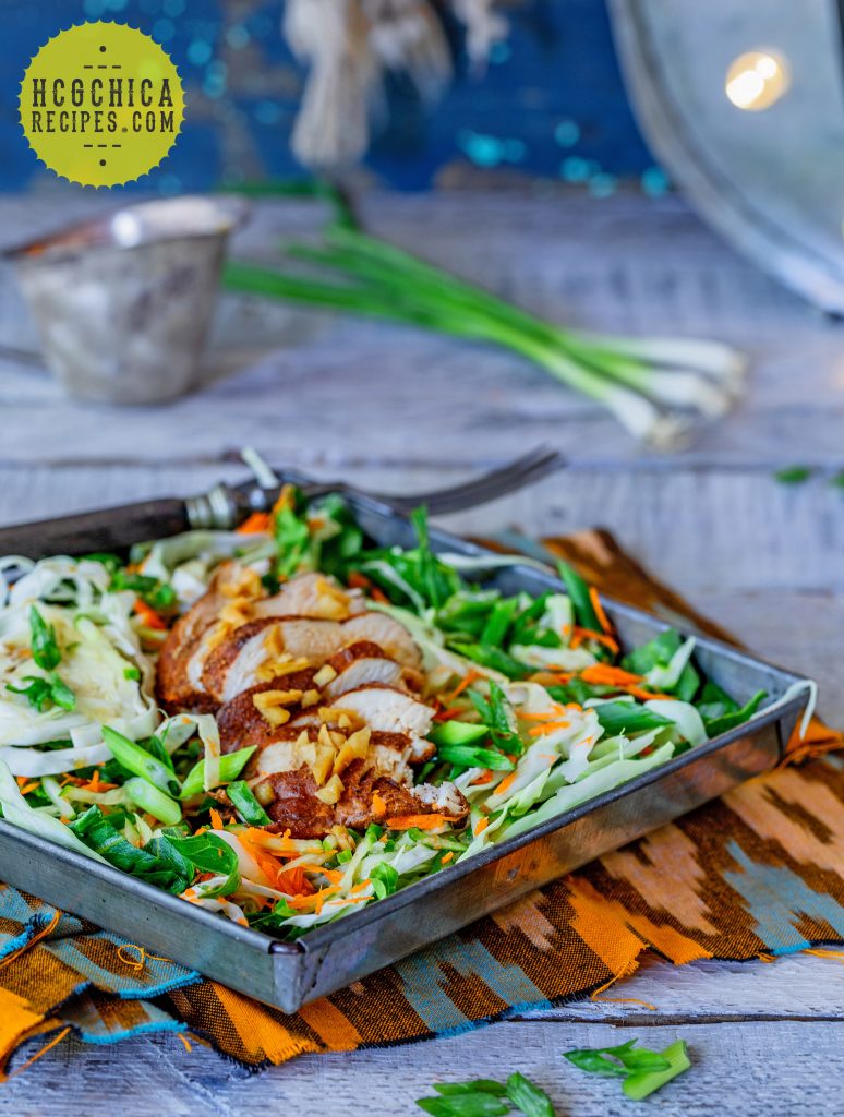Phase 2 hCG Diet Dinner Recipe - 188 calories: Chinese Chicken Salad - hcgchicarecipes.com - protein + veggie