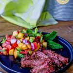 Phase 2 hCG Diet Beef Recipe: Southwest Steak with Peach Tomato Salsa - 209 calories - hcgchicarecipes.com - protein + veggie + fruit meal
