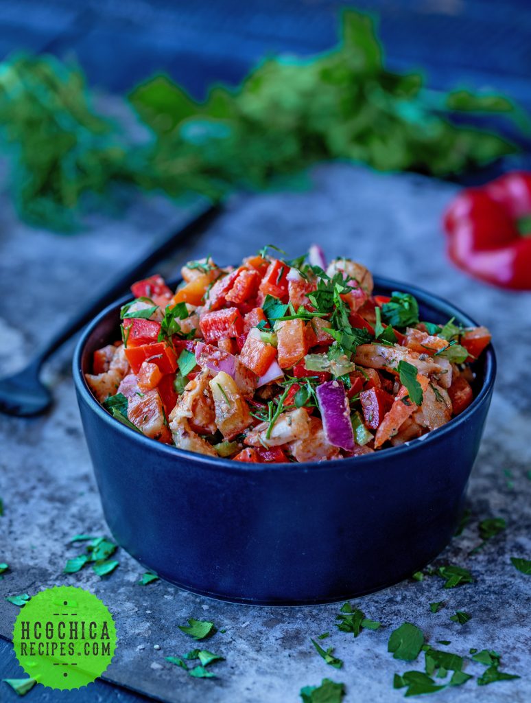 Phase 2 hCG Diet Seafood Recipe - 158 calories : Crunchy Shrimp Salad - hcgchicarecipes.com - protein + veggie meal