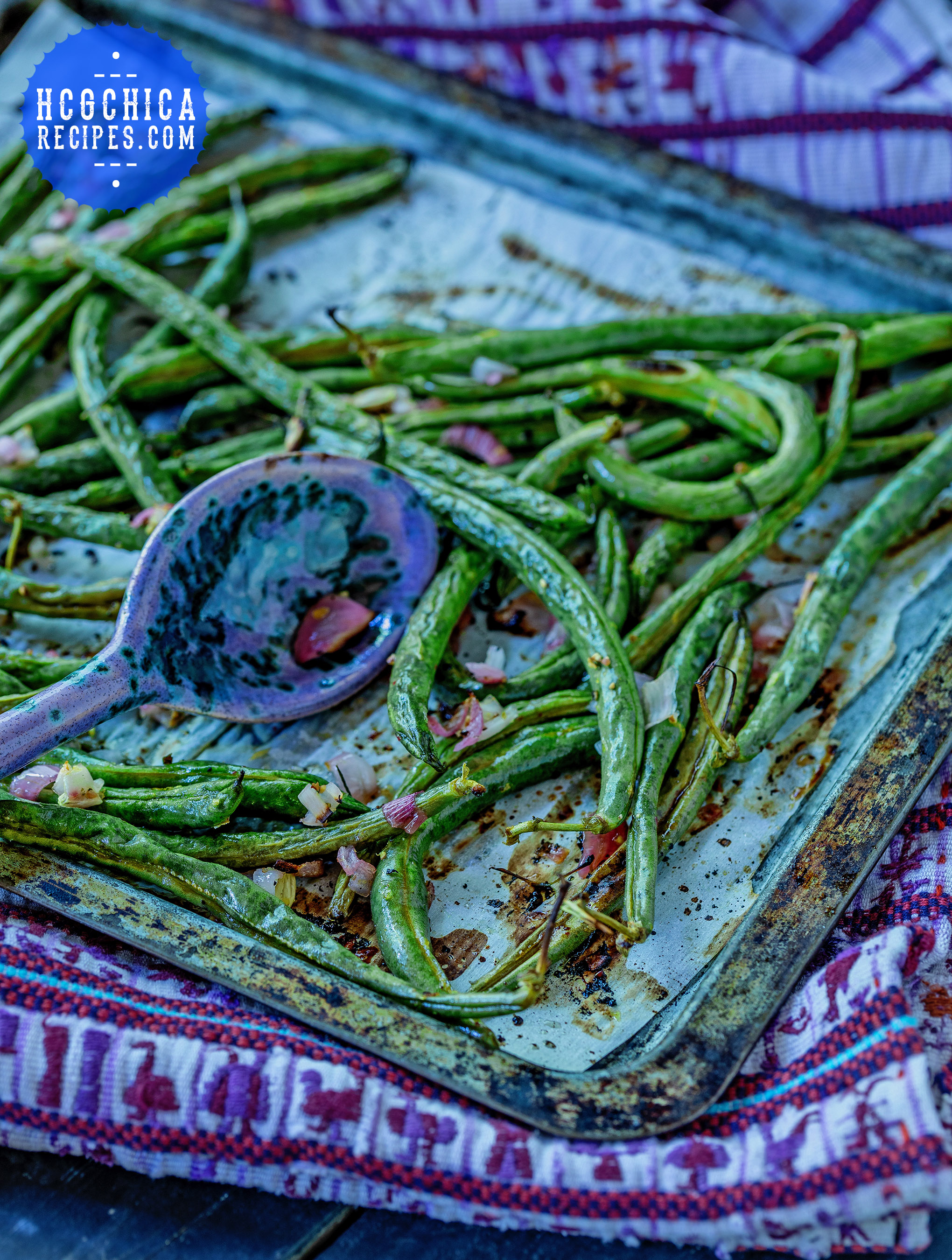 P2 hCG Diet Vegan Recipe: Lemon Roasted Green Beans - 73 calories - hcgchicarecipes.com - veggie dish