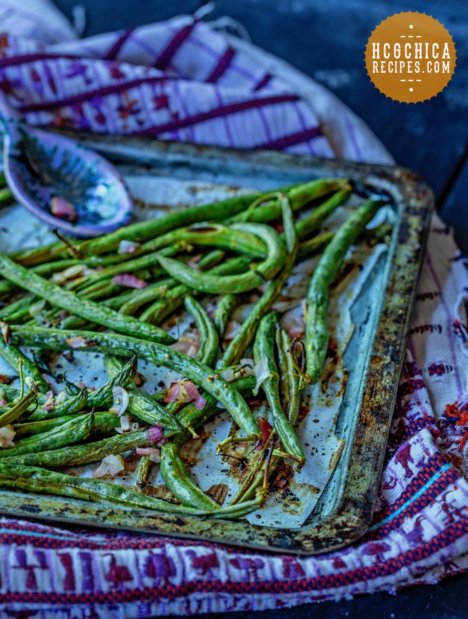 Phase 2 hCG Diet Vegan Recipe: Lemon Roasted Green Beans - 73 calories - hcgchicarecipes.com - veggie dish