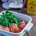 Phase 2 hCG Diet Beef Recipe: BBQ Meatballs & Garlic Spinach - 175 calories - hcgchicarecipes.com - protein + veggie meal