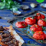 Phase 2 hCG Diet Beef Recipe - 190 calories: Lebanese Sirloin w/ Charred Tomatoes - hcgchicarecipes.com - protein + veggie meal