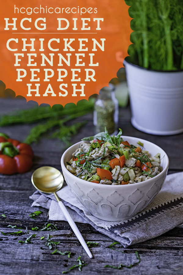 P2 hCG Diet Chicken, Fennel and Bell Pepper Hash Recipe