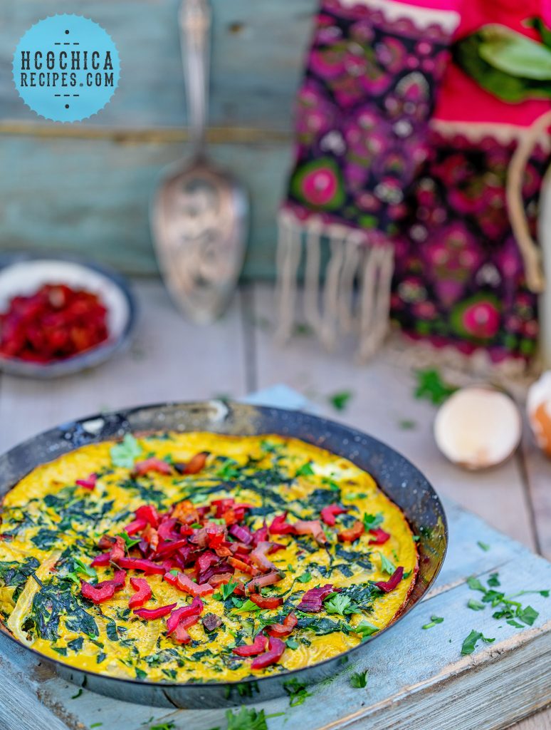 Phase 2 hCG Diet Egg Recipe - 173 calories per serving: Swiss Rainbow Chard Frittata - hcgchicarecipes.com - protein + veggie