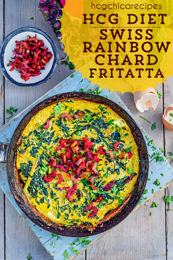 P2 hCG Diet Egg Recipe: Swiss Rainbow Chard Frittata