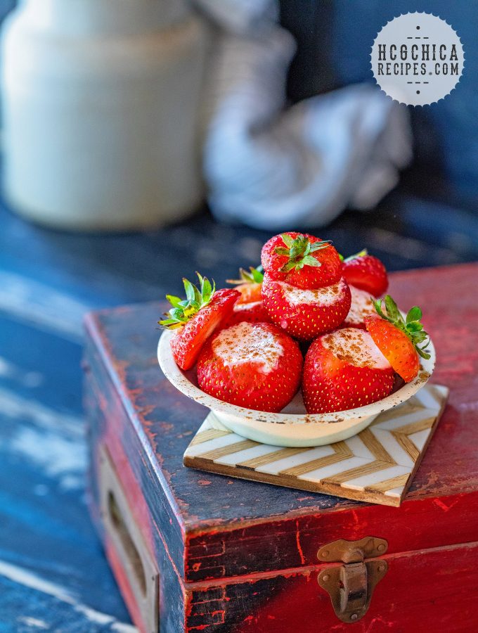 P2 hCG Diet Dessert Recipe - 62 calories: Yogurt Stuffed Strawberries - hcgchicarecipes.com - fruit dish