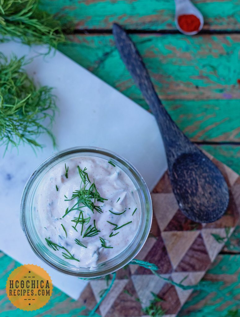 Phase 2 hCG Diet Recipe - 23 calories: Dill Yogurt Dressing - hcgchicarecipes.com 