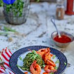 Phase 2 hCG Diet Seafood Recipe - 194 calories: Firecracker Shrimp w/ Broccoli Grits - hcgchicarecipes.com - protein + veggie meal