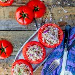 Phase 2 hCG Diet Seafood Recipe - 189 calories: Tuna Salad Stuffed Tomatoes - hcgchicarecipes.com - protein + veggie main meal