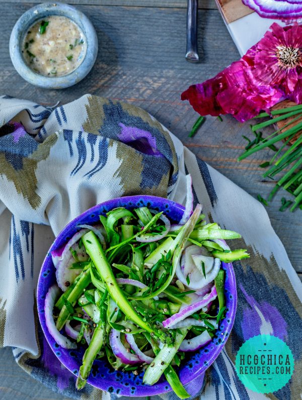 P2 hCG Diet Vegetarian Recipe: Shaved Asparagus Salad - 41 calories - hcgchicarecipes.com - veggie dish