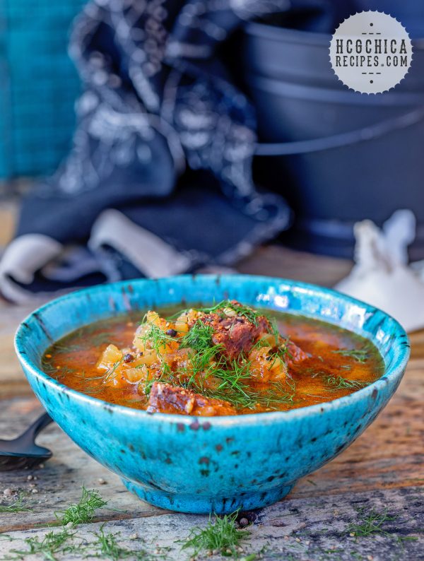 P2 hCG Diet Dinner Recipe: Instant Pot Sirloin Beef Fennel Stew - 200 calories - hcgchicarecipes.com - protein + veggie meal