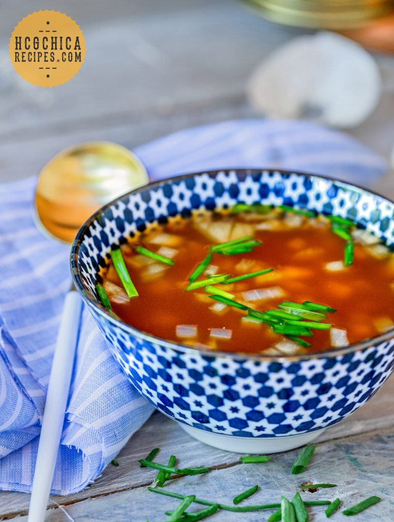 P2 hCG Diet Vegetarian Recipe: Japanese Clear Onion Soup - 102 calories - hcgchicarecipes.com - veggie dish