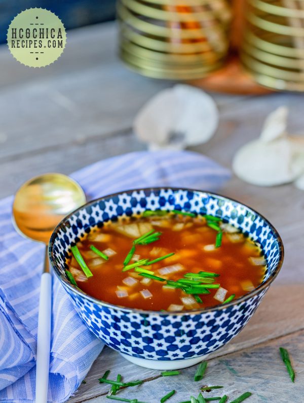 P2 hCG Diet Vegetarian Recipe: Japanese Clear Onion Soup - 102 calories - hcgchicarecipes.com - veggie dish