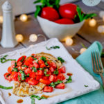 190 calories - P2 hCG Recipe: Chicken Bruschetta - hcgchicarecipes.com - protein veggie meal