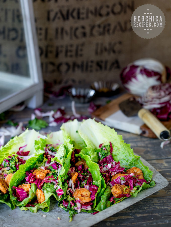 179 calories - P2 hCG Protocol Lunch Recipe: Mexican Shrimp Roll - hcgchicarecipes.com - protein + veggie