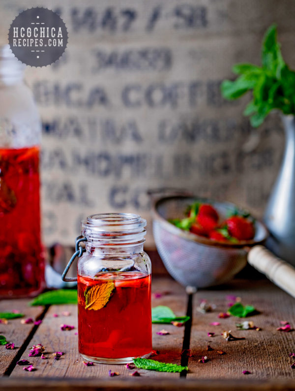 13 calories - P2 hCG Diet Drink Recipe: Strawberry Hibiscus Iced Tea - hcgchicarecipes.com - drink meal