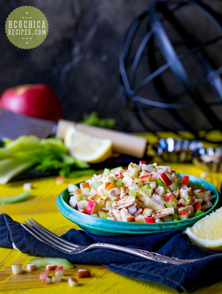 172 calories - P2 hCG Diet Salad Recipe: Tuna Waldorf Salad - hcgchicarecipes.com - protein + veggie + fruit meal