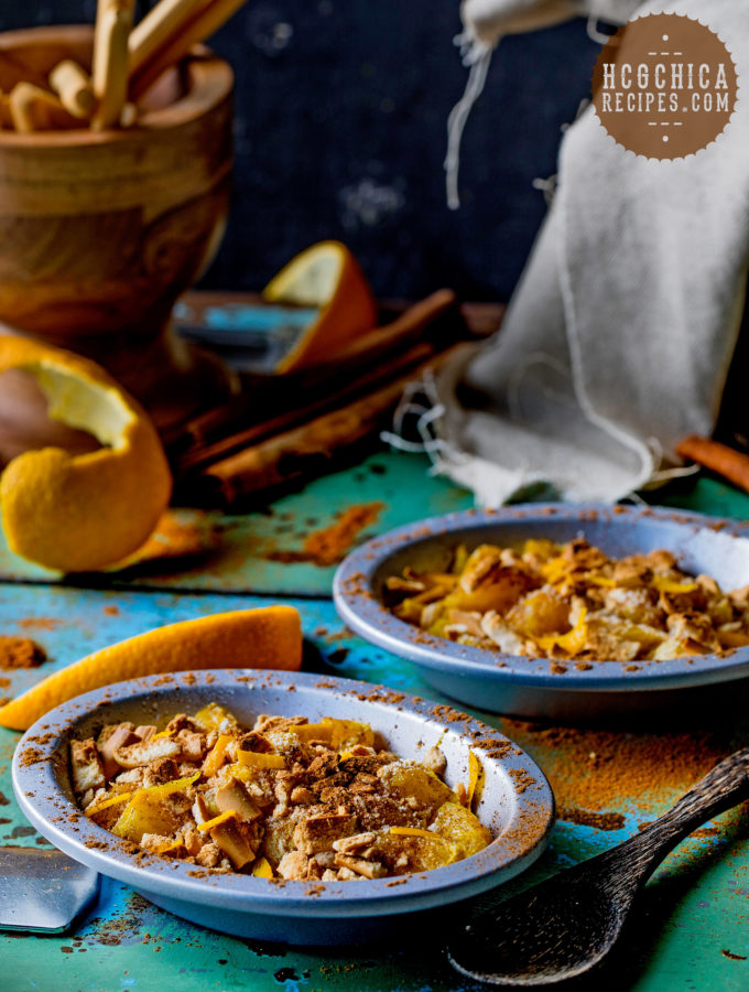 111 calories - P2 hCG Protocol Dessert Recipe: Orange Crumble with Grissini - hcgchicarecipes.com - fruit meal