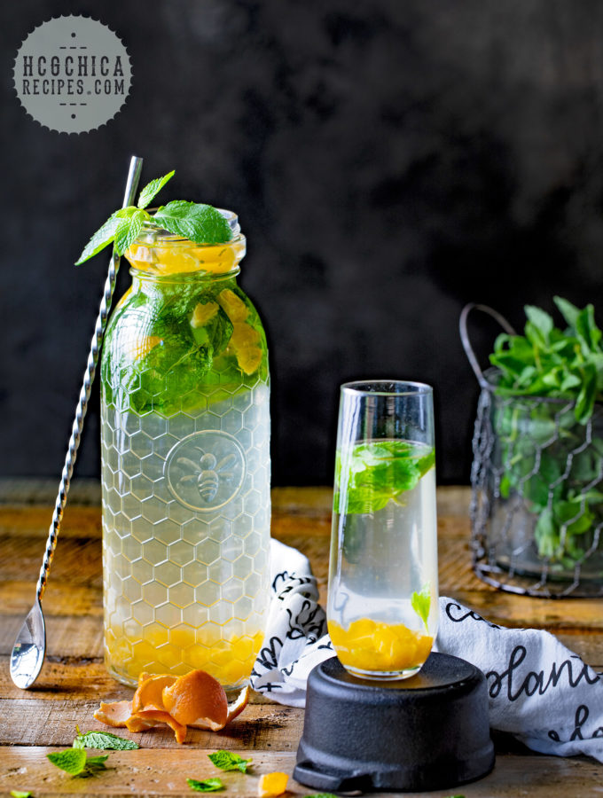 21 calories - P2 hCG Protocol Drink Recipe: Orange Mint Water - hcgchicarecipes.com - veggie meal