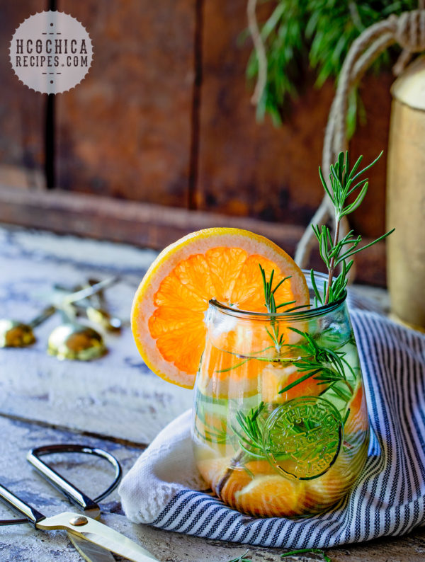 21 calories - Phase 2 hCG Diet Drink Recipe: Rosemary Grapefruit Water - hcgchicarecipes.com - drink meal