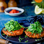 176 calories - Phase 2 hCG Protocol Main Meal Recipe: Thai Chicken Burgers with Basil Spinach - hcgchicarecipes.com - protein + veggie meal