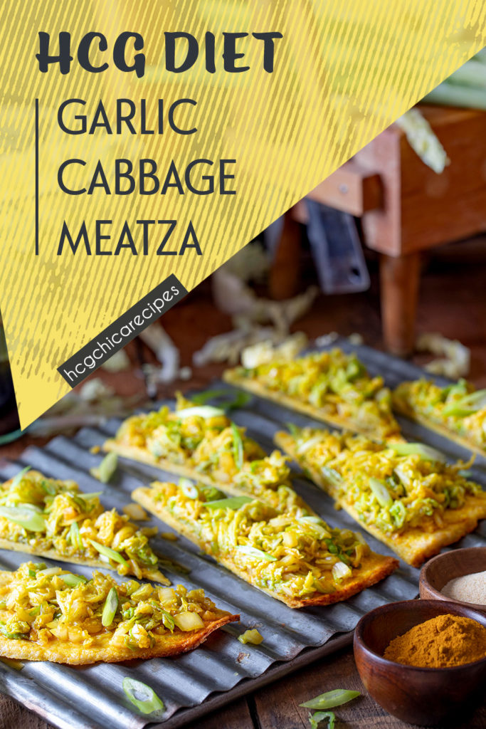 Phase 2 hCG Protocol Main Meal Recipe: Garlic Cabbage Meatza - 168 calories - hcgchicarecipes.com - protein + veggie meal