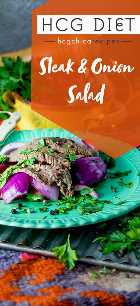 Phase 2 hCG Diet Lunch Recipe: Beef and Onion Salad - 189 calories - hcgchicarecipes.com - protein + veggie meal