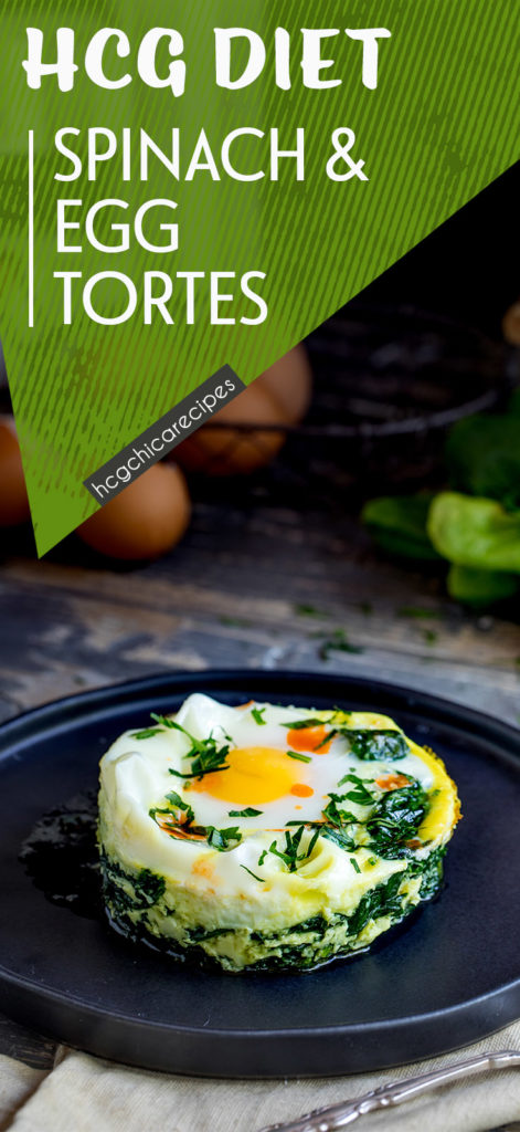 P2 hCG Diet Main Meal Recipe: Spinach and Egg Tortes - 159 calories - hcgchicarecipes.com - protein + veggie meal