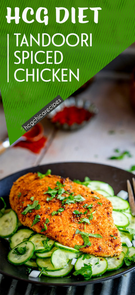 P2 hCG Diet Main Meal Recipe: Tandoori Spiced Chicken - 191 calories - hcgchicarecipes.com - protein + veggie meal