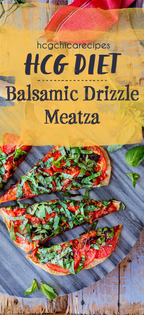 P2 hCG Diet Main Meal Recipe: Balsamic Drizzle Meatza - 189 calories - hcgchicarecipes.com - protein + veggie meal