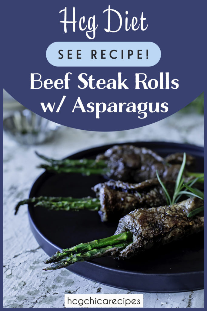 P2 hCG Diet Dinner Recipe: Beef Steak Rolls w/ Asparagus & Bell Pepper