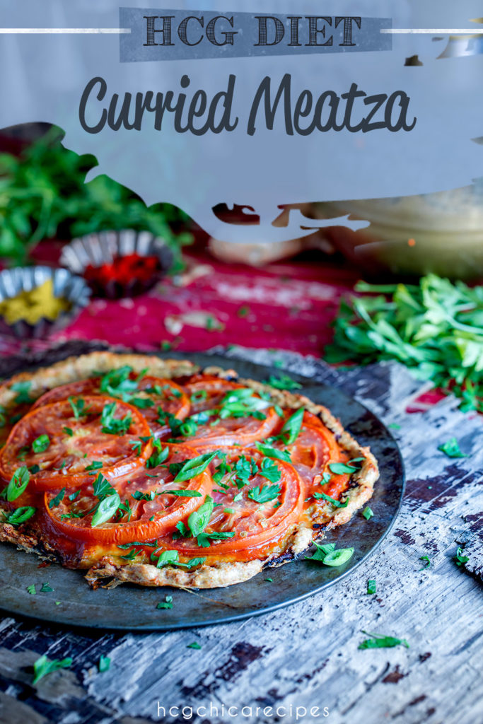 Phase 2 hCG Diet Pizza Recipe: Curried Meatza - 172 calories - hcgchicarecipes.com - protein + veggie meal