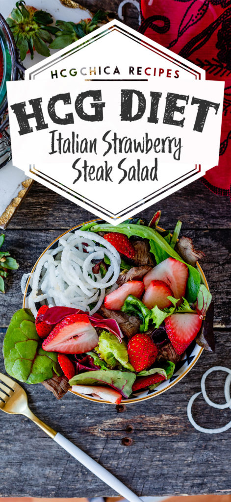 P2 hCG Diet Bare Foods Recipe: Italian Strawberry Steak Salad