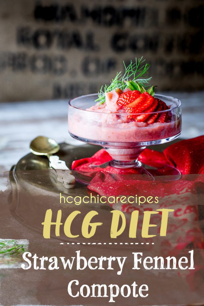 Phase 2 hCG Diet Dessert Recipe: Strawberry Fennel Compote - 120 calories - hcgchicarecipes.com - veggie + fruit meal